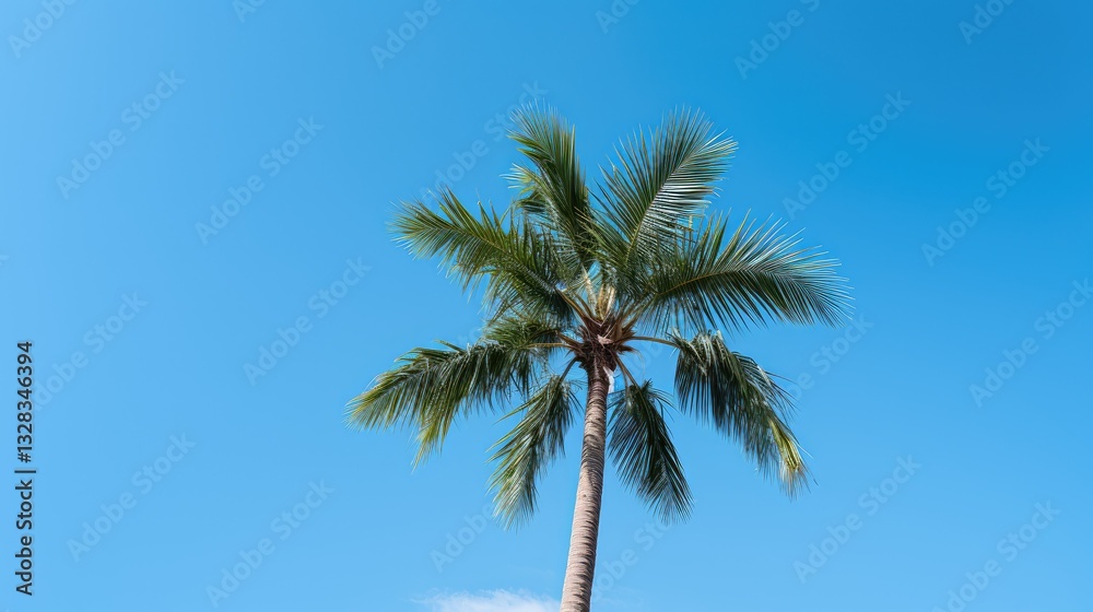 Obraz premium fronds palm trees sky