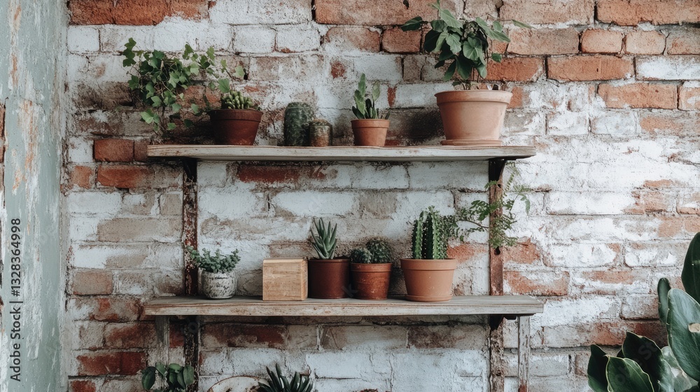A modern rustic home interior with potted greenery adding warmth. A modern rustic home interior with potted greenery adding warmth.