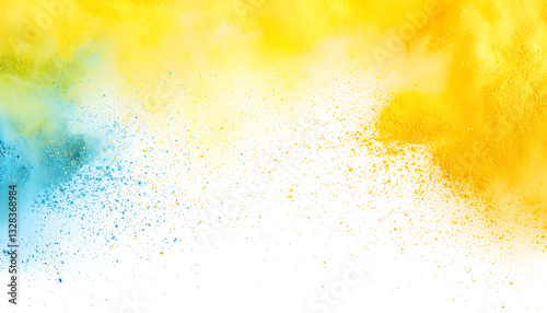 Colorful powder explosion at holi festival outdoor celebration dynamic atmosphere vibrant view of joyful moments