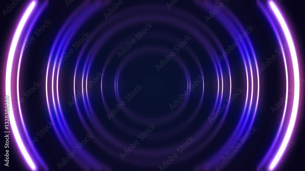 Abstract futuristic animation background of dark purple and blue 3d ring motion glow light effect. 4k seamless loop background. Abstract futuristic animation background of dark purple and blue 3d ring motion glow light effect. 4k seamless loop background.
