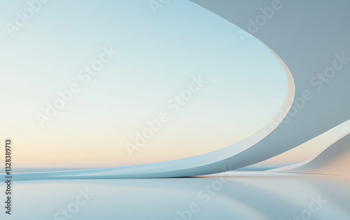 Minimalist modern architecture and spatial structure