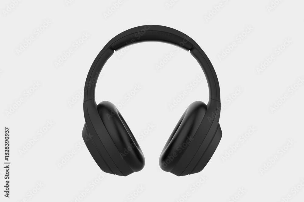 Fototapeta premium headphones music isolated on white background headphones Bluetooth. 3d illustration