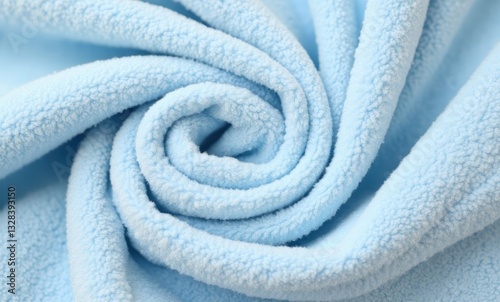 Soft blue fleece blanket texture