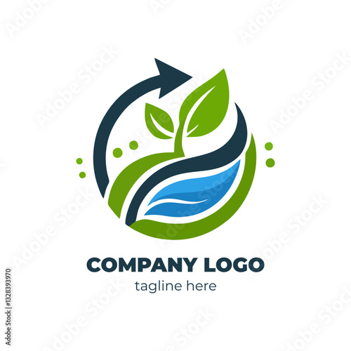 Zero waste logo design suitable for refill stores plastic-free initiatives and waste reduction organizations