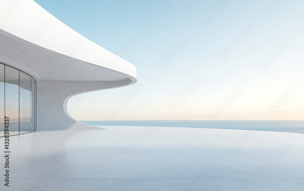 Minimalist modern architecture and spatial structure
