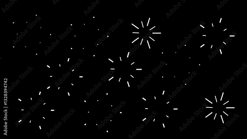 Bursts And Sparks, Circles fireworks explosion ellipse shape blast, ellipse blast green screen animation.