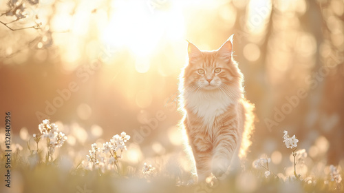 Golden Hour Cat: A majestic...