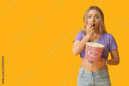 Emotional young woman with ...
