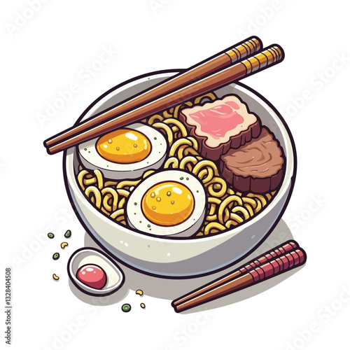 vector illustration of a fried egg