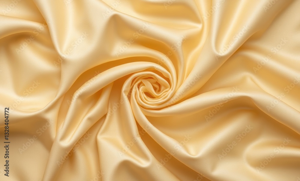 Soft yellow satin fabric swirl Soft yellow satin fabric swirl