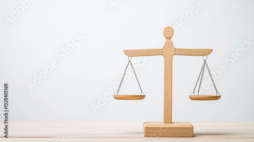 Justice's Balance: A wooden...