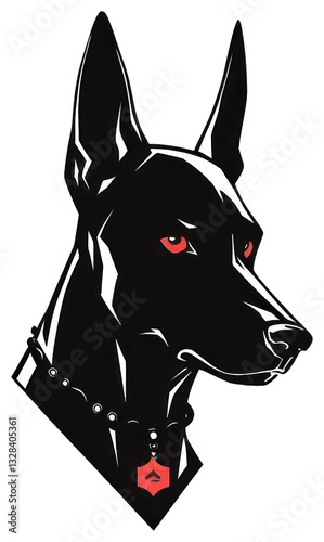 Wallpaper Mural PNG Doberman Pinscher Dog dog accessories silhouette. Torontodigital.ca