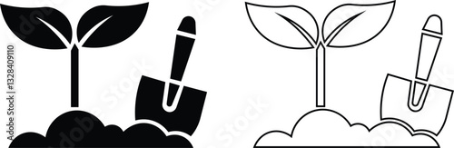 Gardening Icon Set 10 Eps