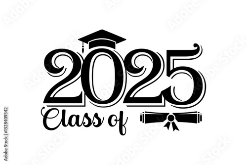 ss of 2025 with a graduate hat and diploma