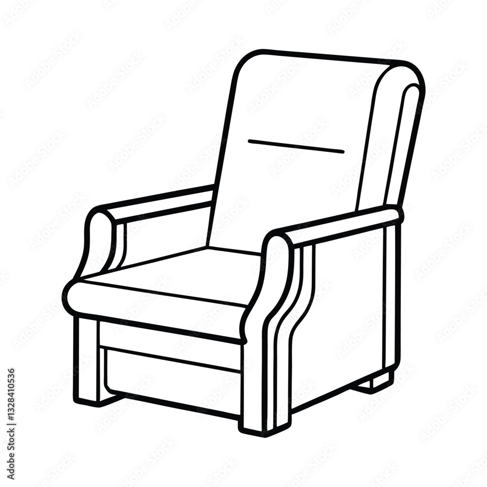 furniture line art vector illustration 
