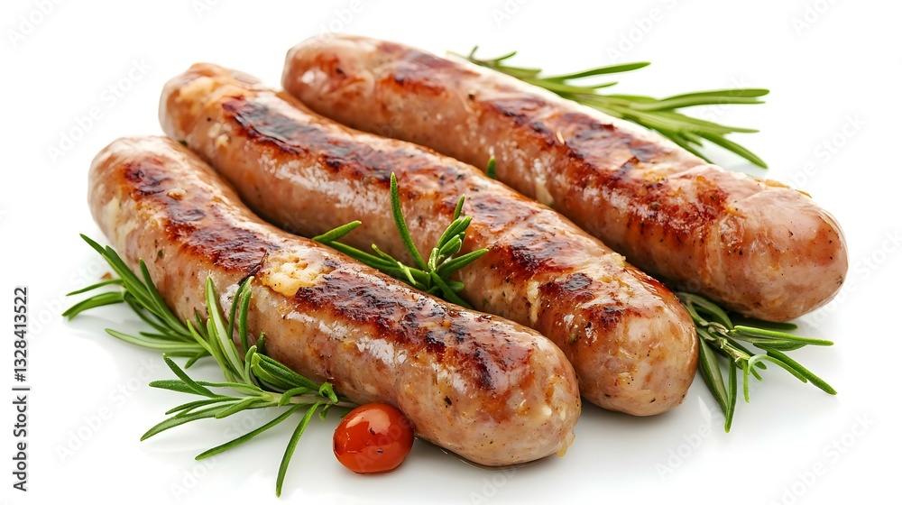 sausage small isolated on white background sausage small isolated on white background