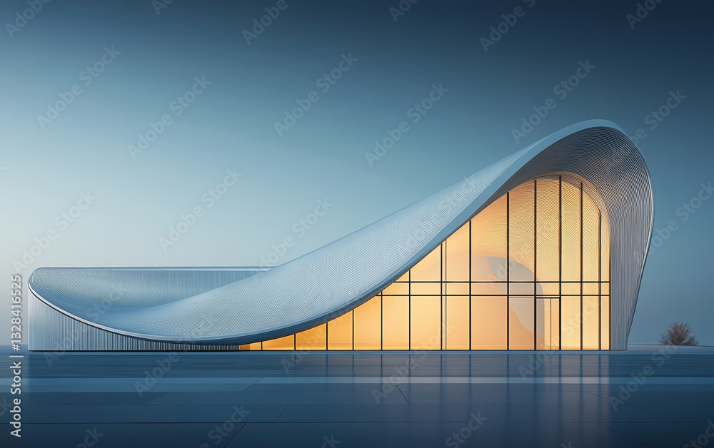 Obraz premium Minimalist modern art building space structure 
