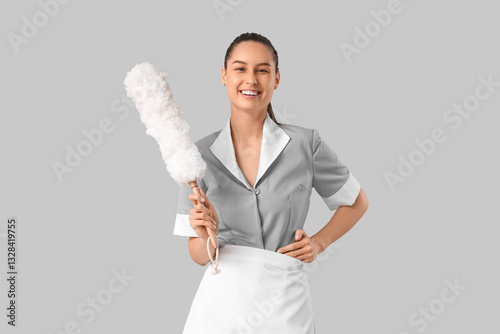 Young chambermaid with pp-d...