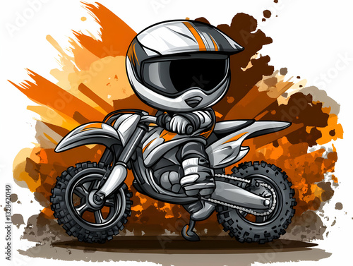 motorcycle on a white background