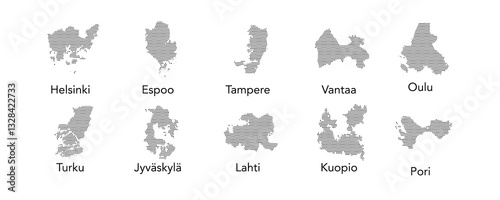 Finland city map