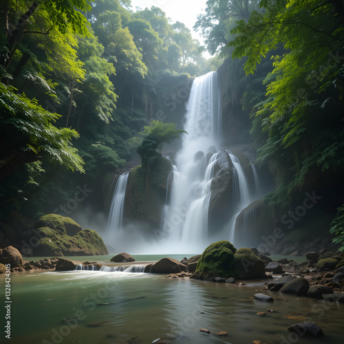 Stunning Waterfall Nature Scene