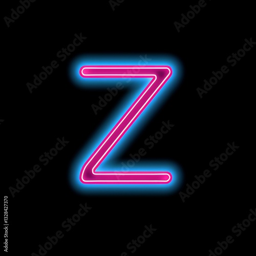 Wallpaper Mural Letter Z neon sign on dark background Torontodigital.ca