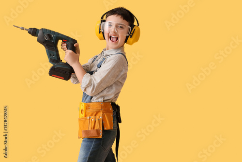 Cute little builder with dr...
