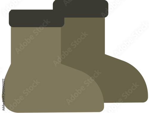 Stylized Illustration of Boots