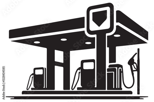 Fuel up your car at the local gas station vector image photo