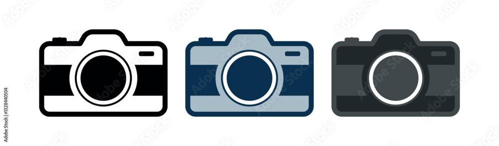 Camera Icon Set Vector. Digital Camera Symbol, DSLR Camera Illustration, Photography Equipment, Photo Camera Silhouette, Minimalist Camera Design, Flat Camera Pictogram Camera Icon Set Vector. Digital Camera Symbol, DSLR Camera Illustration, Photography Equipment, Photo Camera Silhouette, Minimalist Camera Design, Flat Camera Pictogram
