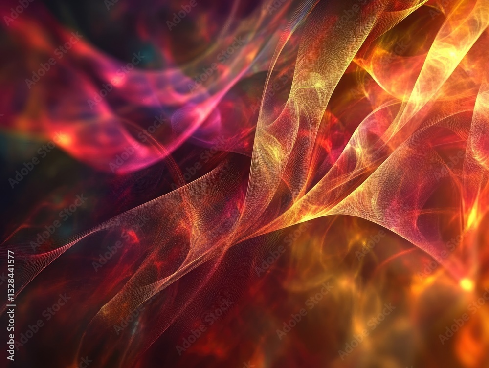 Fototapeta premium Abstract fiery energy flow design.