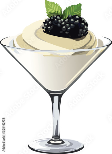 Blackberry Lemon Posset Mousse cocktail dessert gourmet party