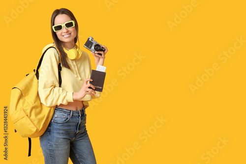 Young happy woman in sungla...
