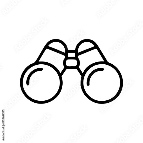 Binoculars optical viewing device line art icon