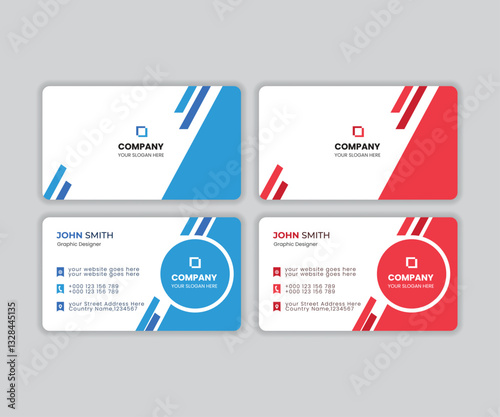 creative modern name card and business card design.