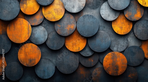 Vintage Black Anthracite Gray Patchwork Mosaic Tiles Concrete Wall Texture Seamless Pattern