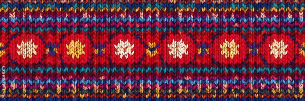 Vibrant Fair Isle knit texture, seamless repeat, texture, sweater Vibrant Fair Isle knit texture, seamless repeat, texture, sweater