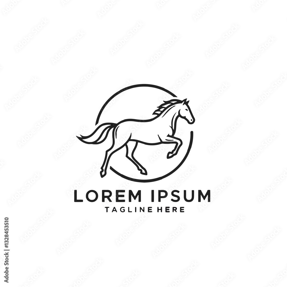 Obraz premium Running horse logo