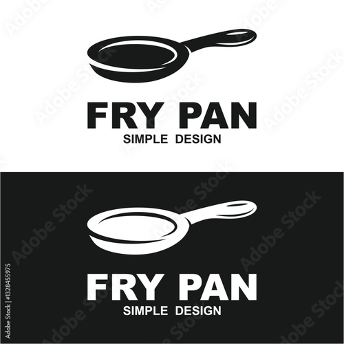 Old Skillet Cast Iron Pan Logo. Classic Restaurant Kitchen Logo Template. fry pan logo icon with simple design
