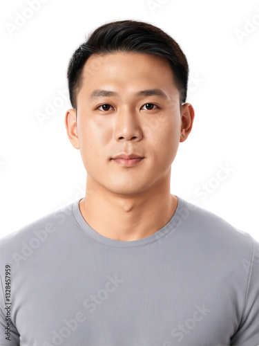Asian man aged 20-30 years old, wearing casual clothes, looking neutral without glasses, with straight hair and brown hair.