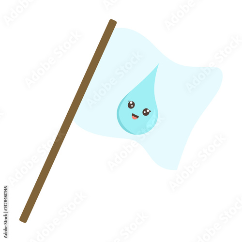 Water Flag, World Water Day Illustration