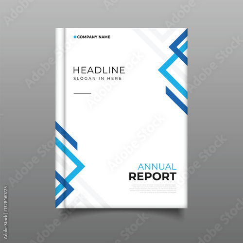 Business annual report cover book template flyer design collection