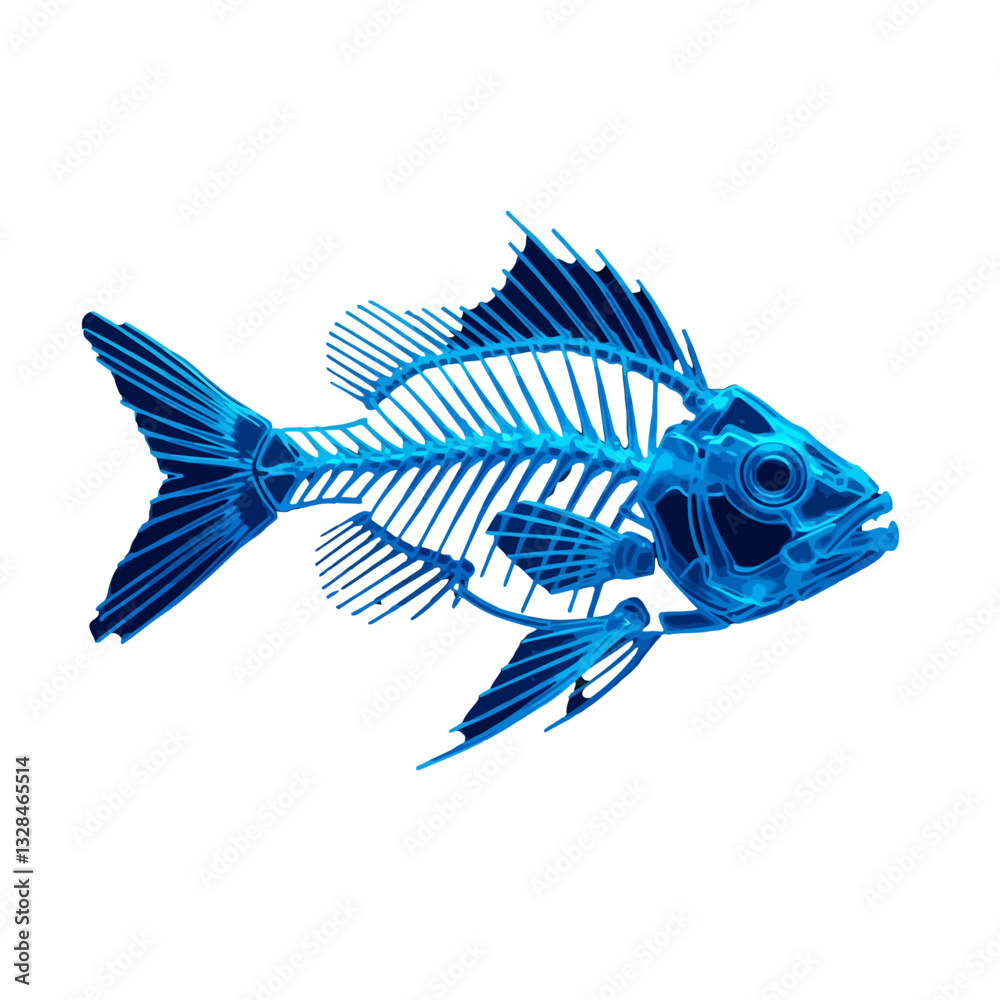 Fototapeta premium X-ray of a Fish Skeleton