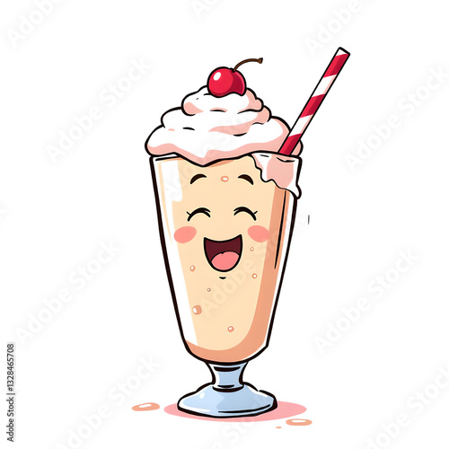 Delicious Ice Cream with Cherry – Transparent Background PNG for Design Use