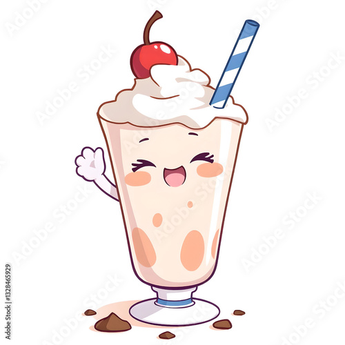 Delicious Ice Cream with Cherry – Transparent Background PNG for Design Use