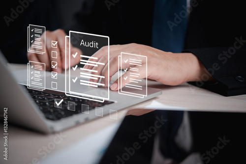 Business strategy and tax planning with financial reports and digital auditing tools for accurate decision-making and regulatory compliance.