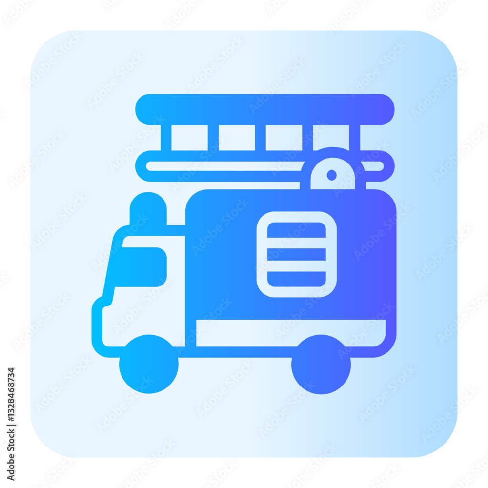 fire truck gradient icon fire truck gradient icon