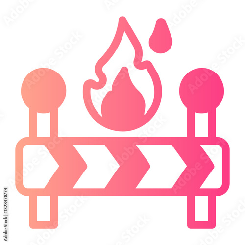 Barrier  gradient icon