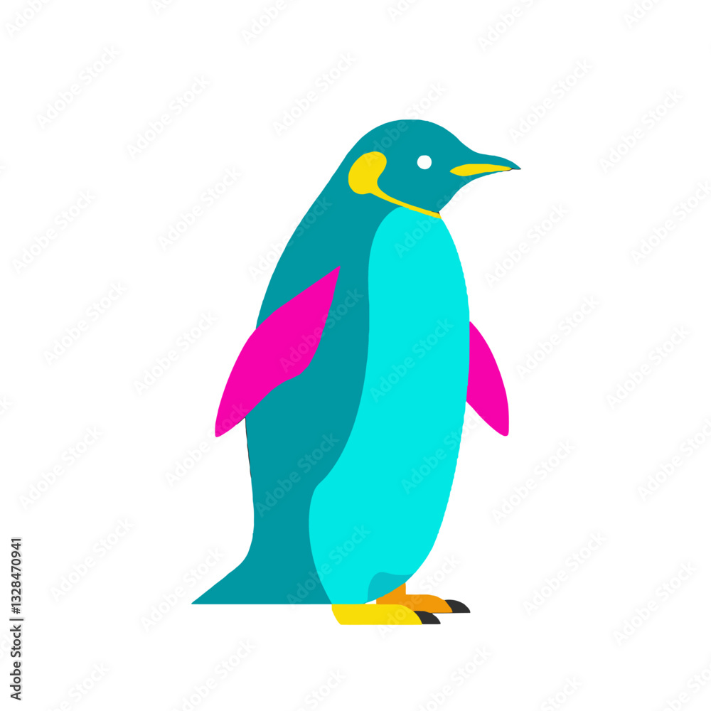 Obraz premium Colorful Penguin Illustration Design