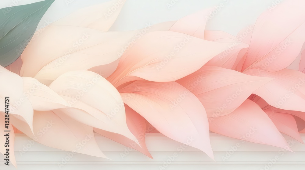 Calming gradients of color flowing through botanical illustrations, evoking a sense of peace and harmony within the composition. Calming gradients of color flowing through botanical illustrations, evoking a sense of peace and harmony within the composition.